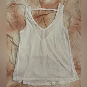 White mesh Victoria sport tank top